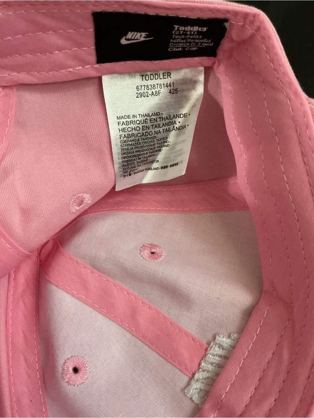 Nike Pink Toddler Club Cap with White Swoosh